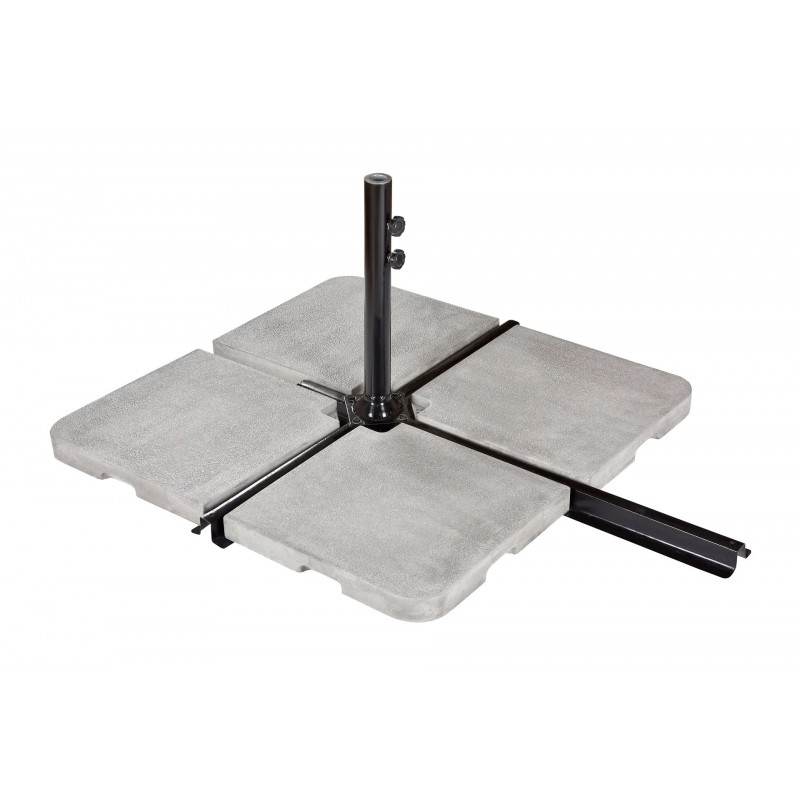 Hairie-Grandon - Dalle pour pied de parasol seclin ton zinc - Lot - 4x22kg