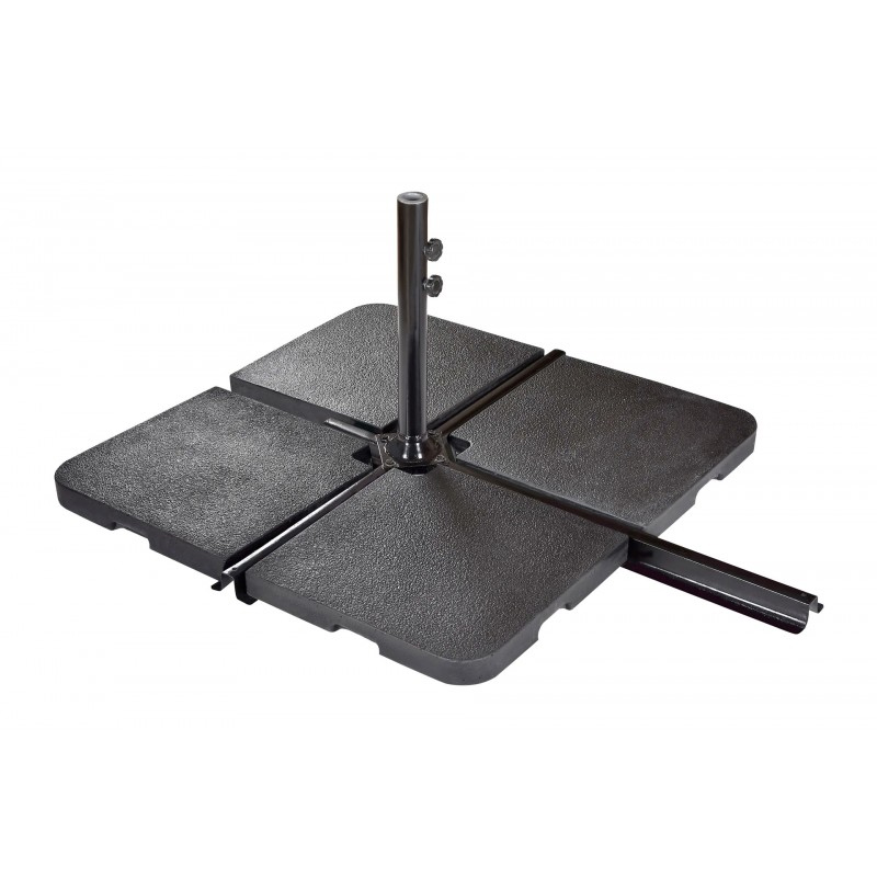 Hairie-Grandon - Dalle pour pied de parasol ton ardoise - Lot de 4x22kg