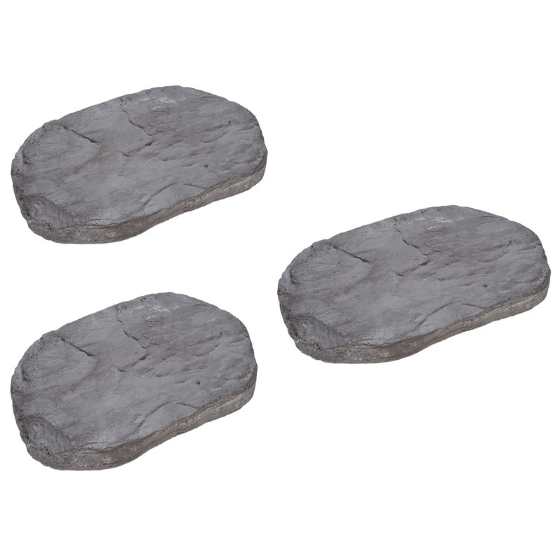 Hairie-Grandon - Pas japonais multi-format ton ardoise - Lot de 6