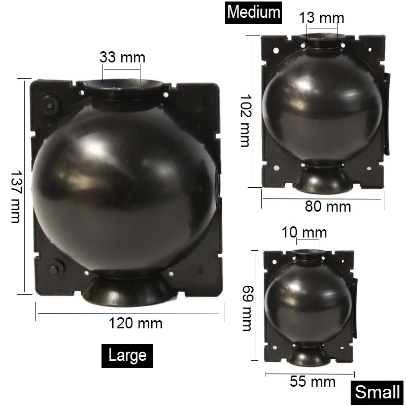 3 Boules Enracinement Noires L - VG Garden