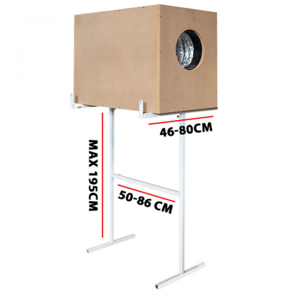 CIS - Cabinet support T50/86 - 46/80 / H195cm max - White