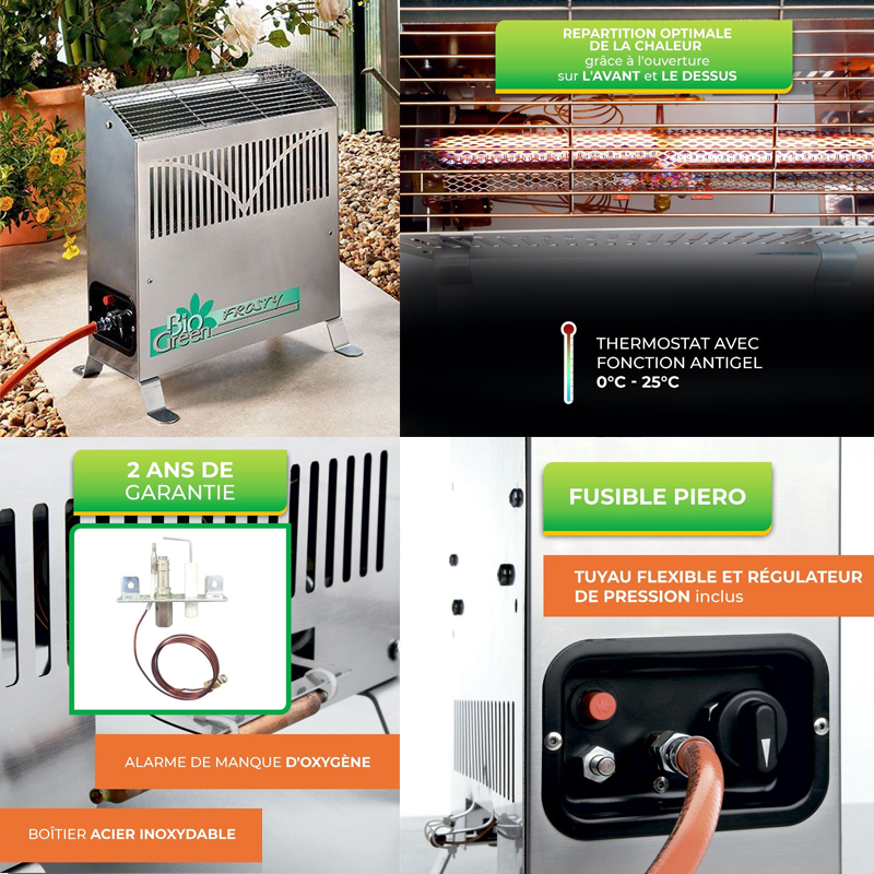 Bio Green - Frosty - Chauffage Propane CO² - 4500W