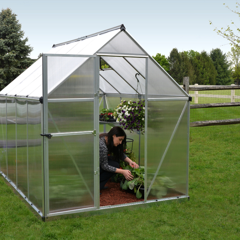 Canopia - Serre de jardin à double paroies en polycarbonate - Mythos™ Silver - 180x120cm
