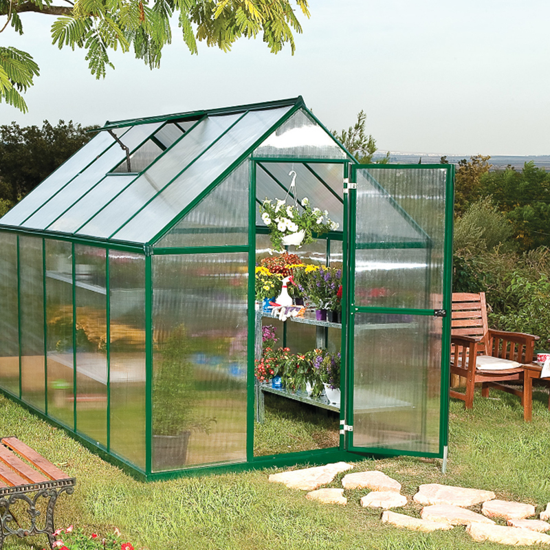 Canopia - Serre de jardin à double paroies en polycarbonate - Mythos™ Vert - 180x240cm
