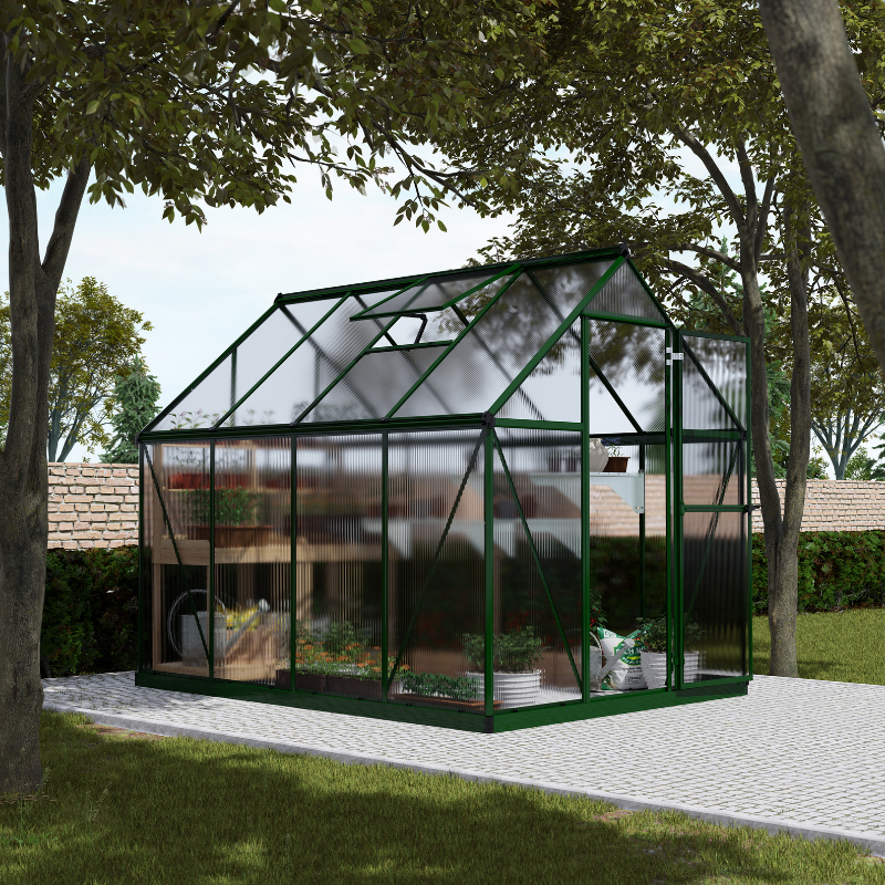 Canopia - Serre de jardin à double paroies en polycarbonate - Mythos™ Vert - 180x240cm