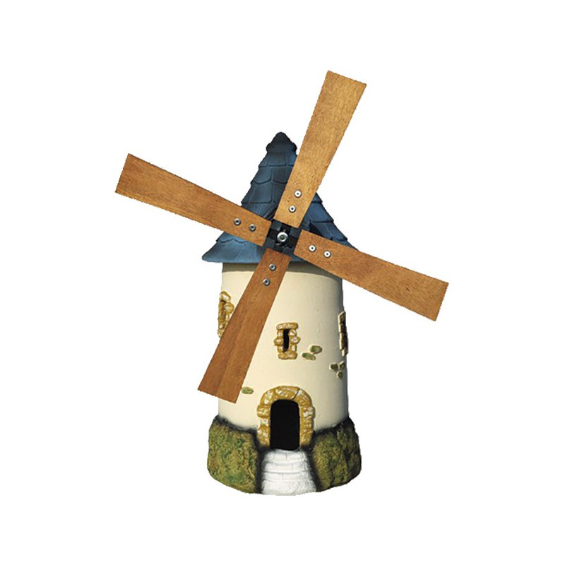 Hairie-Grandon - Moulin Crème au toit couleur Ardoise - H 72 cm