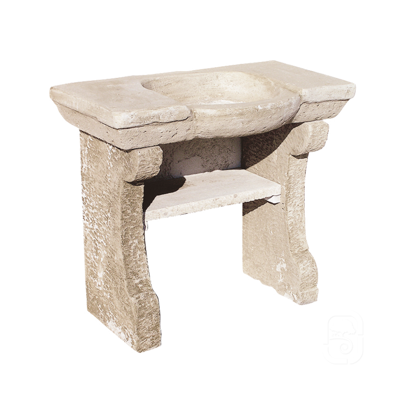 Hairie-Grandon - Lavabo redondo sobre patas 1900 - Piedra