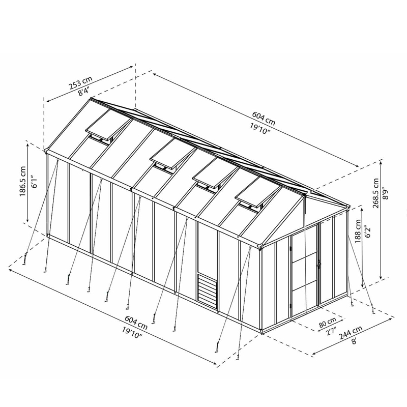 GLORY 8X20 GREENHOUSE ANTERCITE