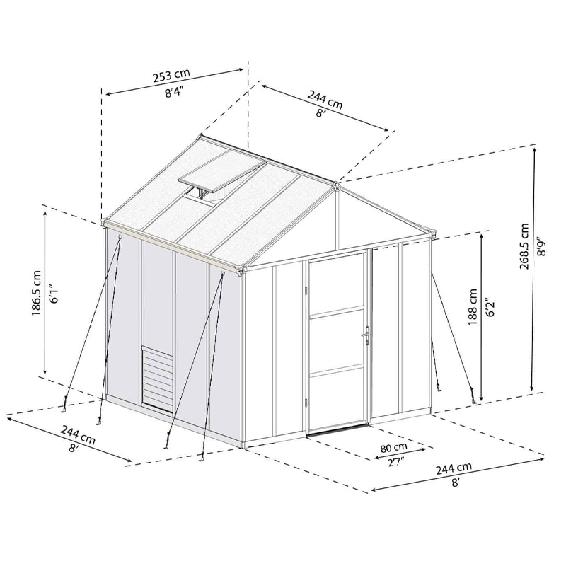 GLORY 8X8 GREENHOUSE
