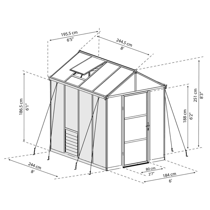 GLORY 6X8 GREENHOUSE