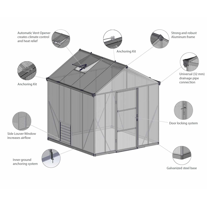 GLORY 8X8 GREENHOUSE