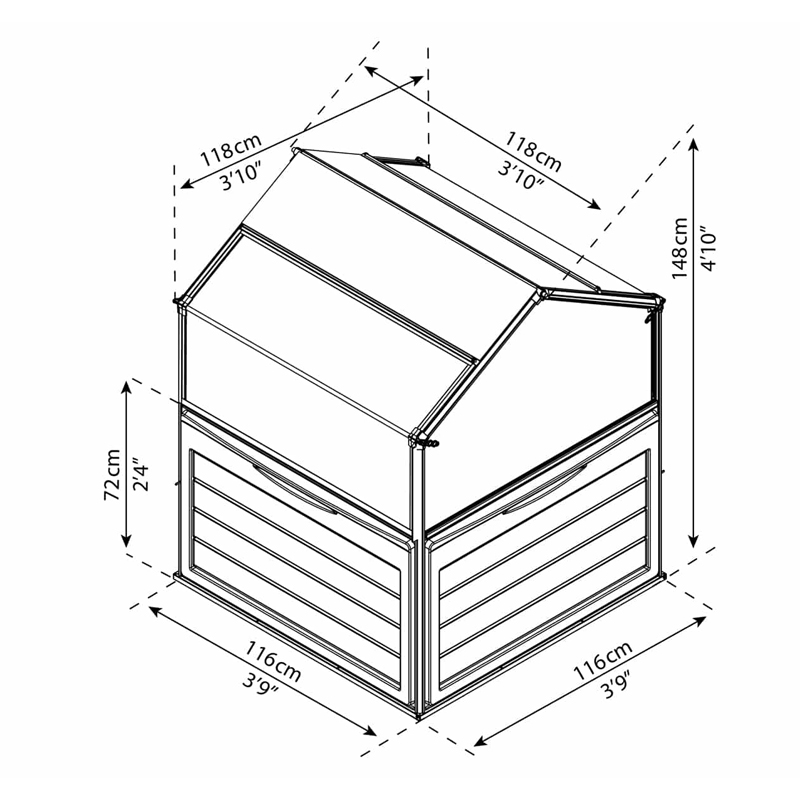 Canopia - Plant Inn® moestuin - Zilver helder