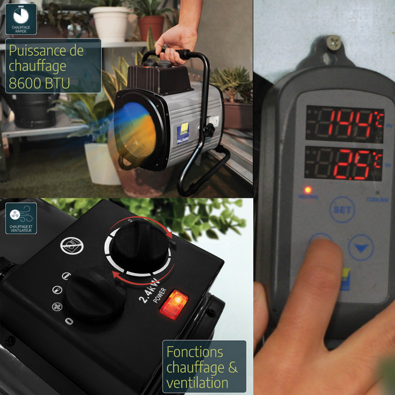 Canopia - Aquecedor portátil de estufa - 2400W