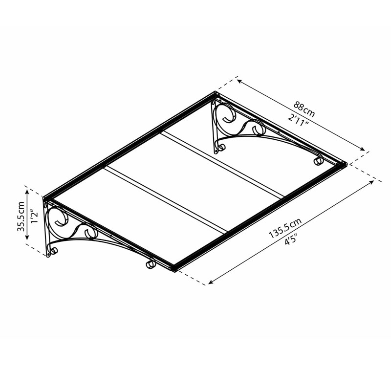 Canopia - Auvent de porte - Venus™ - 88x135cm
