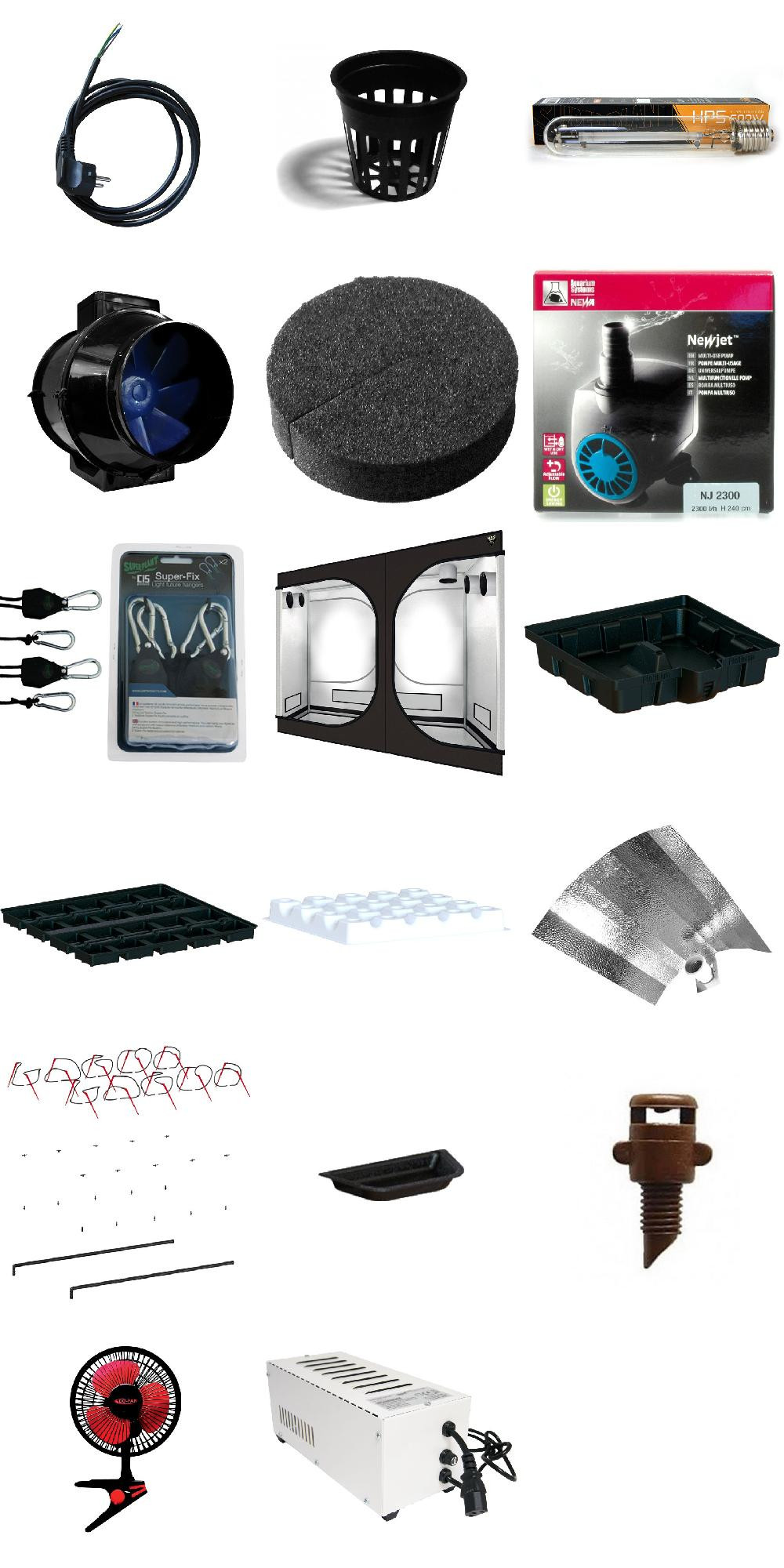 PACK chambre de culture complèteBLACK BOX V2 240 X 120 AERO ECO