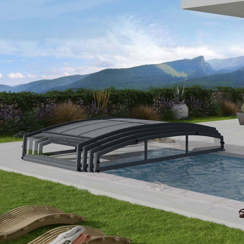 Canopia - Recinto da piscina - 8x4m - Cinza