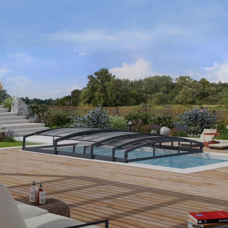 Canopia - Recinto da piscina - 8x4m - Cinza