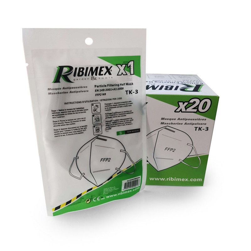 Ribimex - Boite de 20 masques FFP2 - Antipoussières