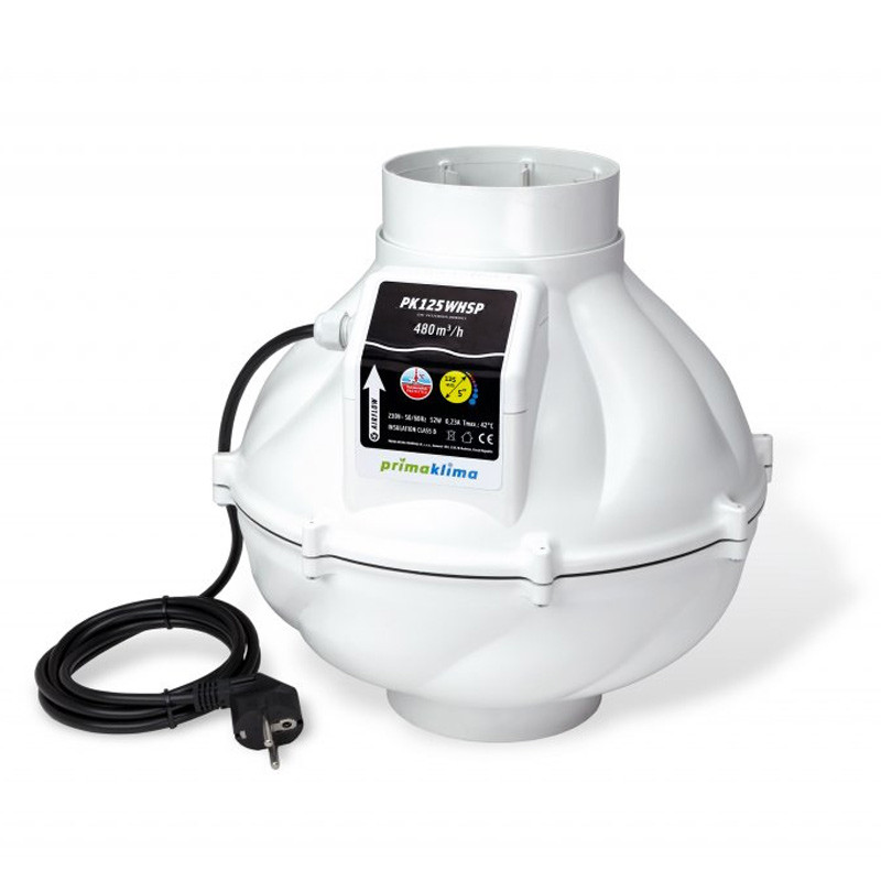 Prima Klima - Extracteur PK125 WHSP - insonorisé - 460m³/h