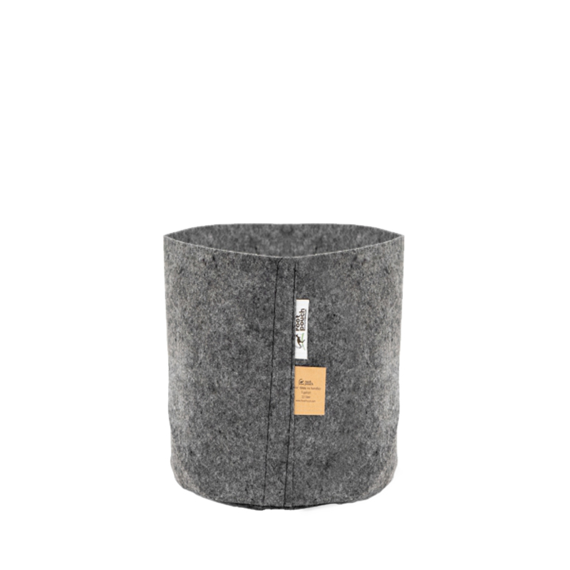 Root Pouch 1 - 3,8L - Pote geotêxtil ecológico Carvão vegetal - 21x18cm
