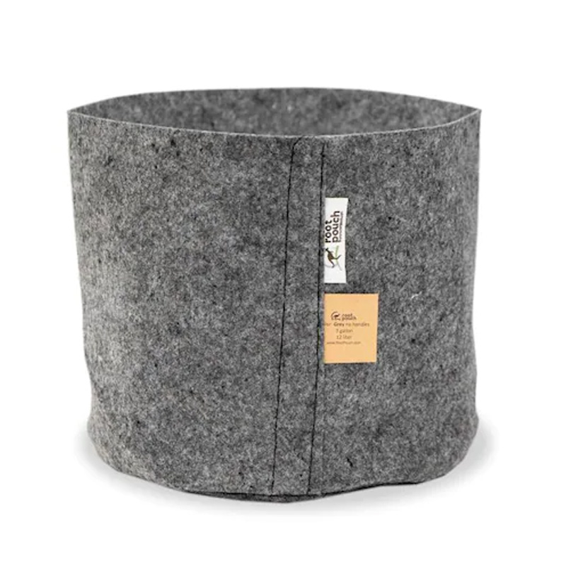 Root Pouch 6 - 22L - Geotextile ecological pot Charcoal - 29x36cm