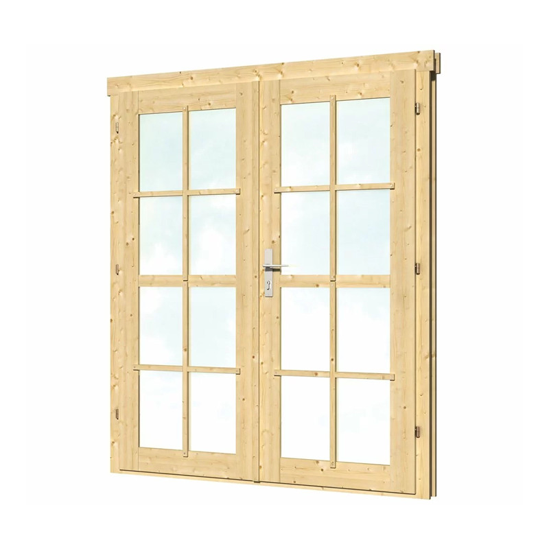 Tuindeco - Double porte DL8 avec double vitrage - 159x188cm