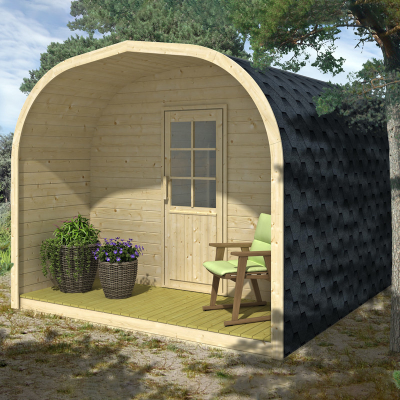 Tuindeco - Chalet Pod en bois massif - 10m² - 70mm - Tunnel