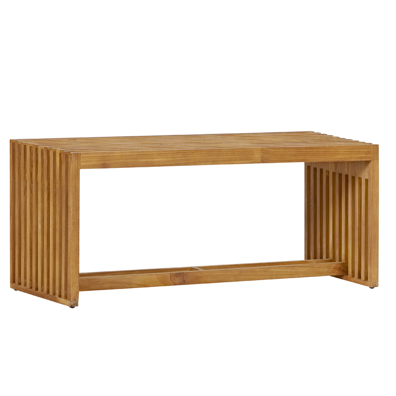 Tuindeco - Riverside - Assise d'appoint en teck - sans coussin - 110x35x45,5cm