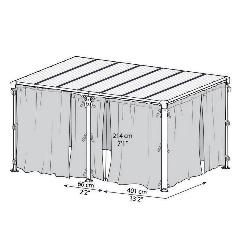 Canopia - Filets extérieurs - Gazebo Milano 4300 - Martinique 5000