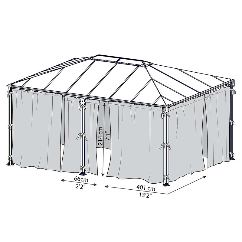 Canopia - Redes de exterior - Gazebo Milano 4300 - Martinica 5000