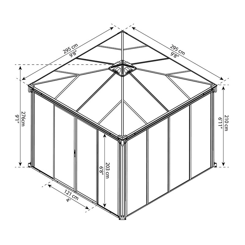 Canopia - Closed pergola - Gazebo Ledro 3000
