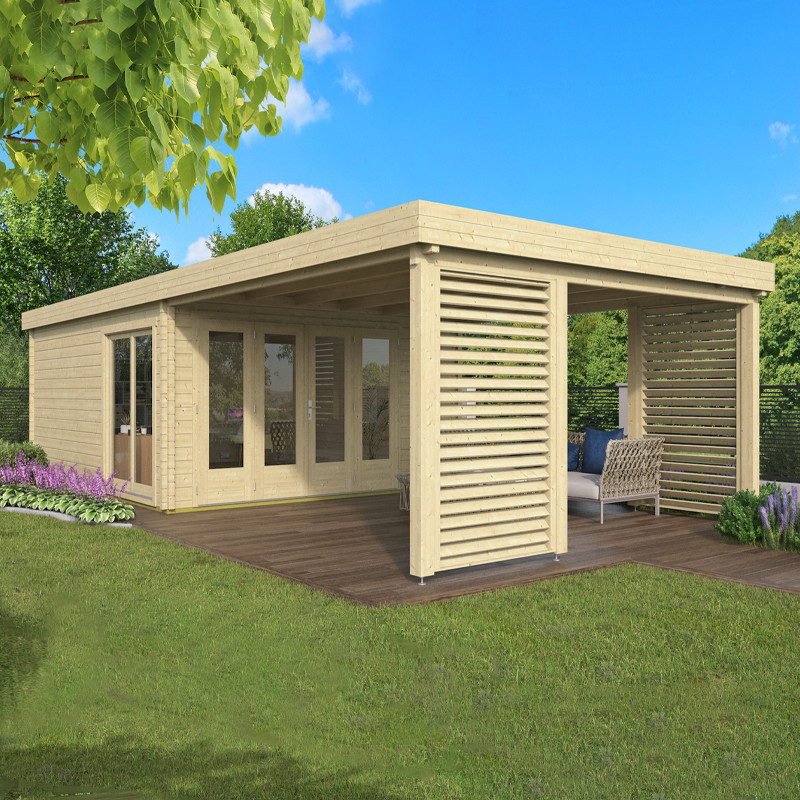 Tuindeco - Chalet en bois massif - 18m² - 58mm - Casper