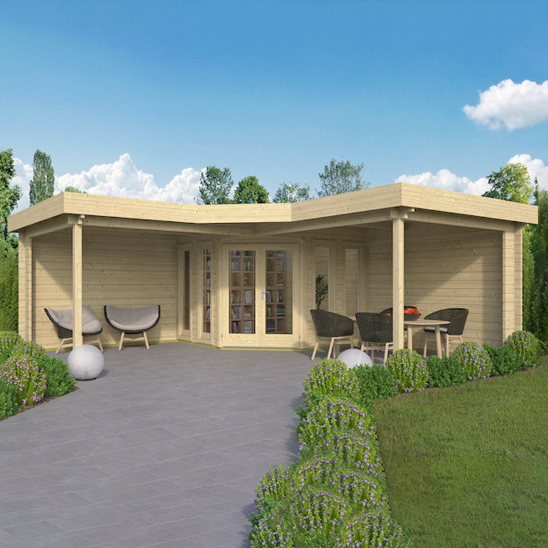 Tuindeco - Chalet en bois massif - 30m² - 44mm - Funen
