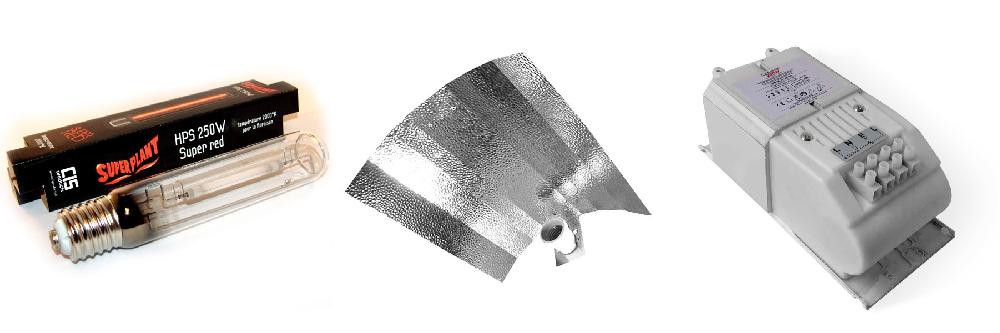 250W-Set ELT - Stucco 40x40cm - HPS Super RED