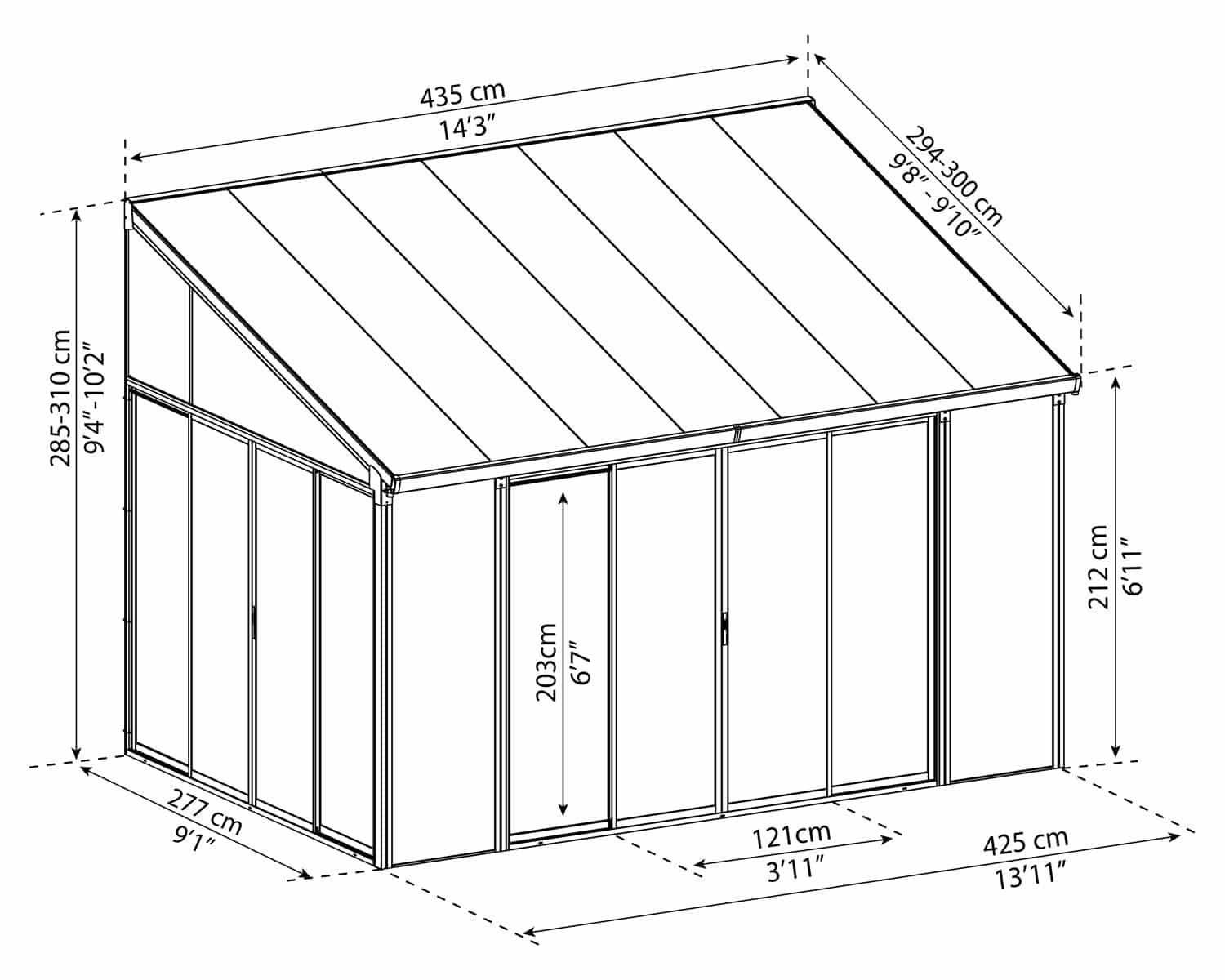 Canopia - Sanremo Solarium - 3x4,25m - Blanc