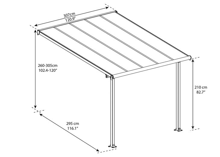 Canopia - Pergola - Olympia - 3.05x3m - White