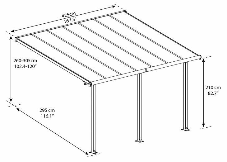 Canopia - Pergola - Olympia - 4.25x3m - Blanc