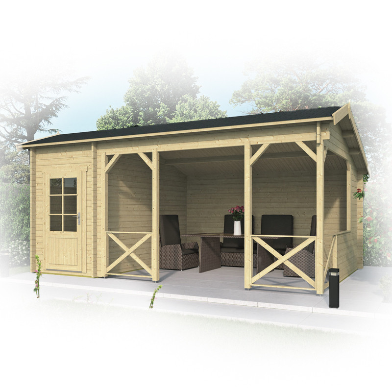 Tuindeco - Chalet de madera maciza - 13m² - 40mm - Selma