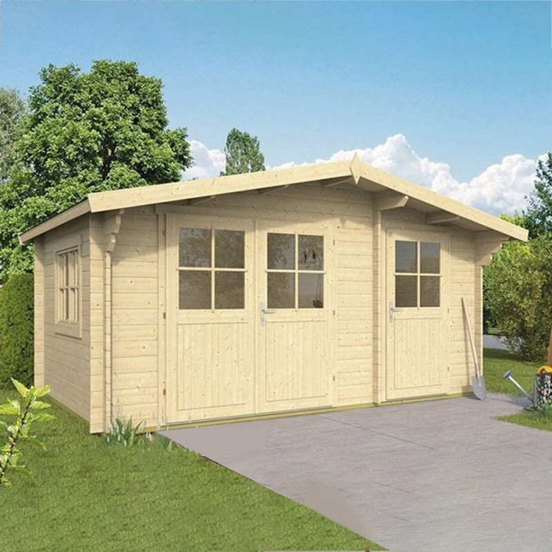 Tuindeco - Chalet en bois massif - 7.8+4m² - 34mm - Fraga
