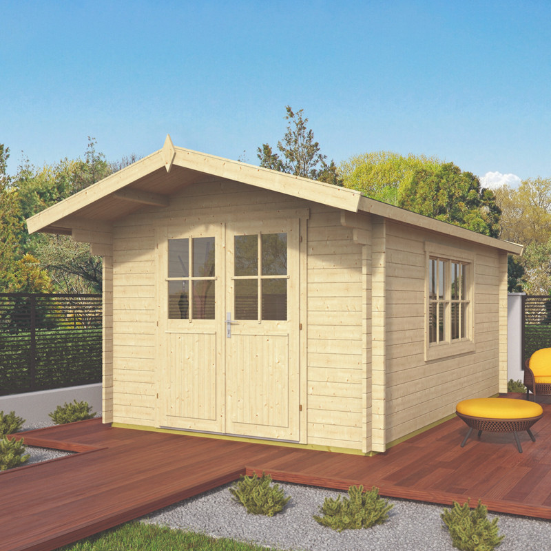 Tuindeco - Chalet en bois massif - 12m² - 34mm - Pamplona