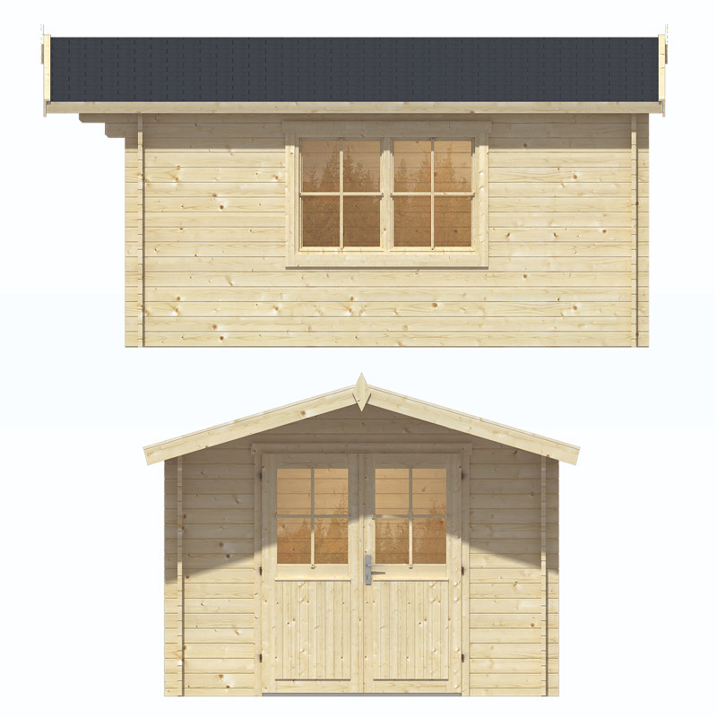 Tuindeco - Chalet en bois massif - 12m² - 34mm - Pamplona