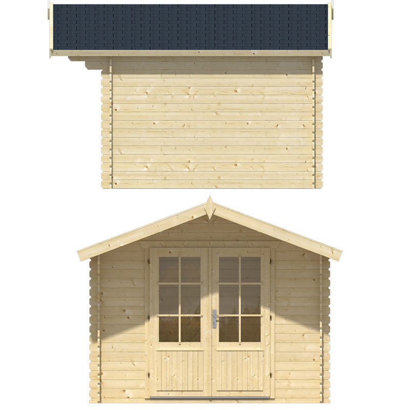 Tuindeco - Abris de jardin en bois massif - 9m² - 34mm - Albacete