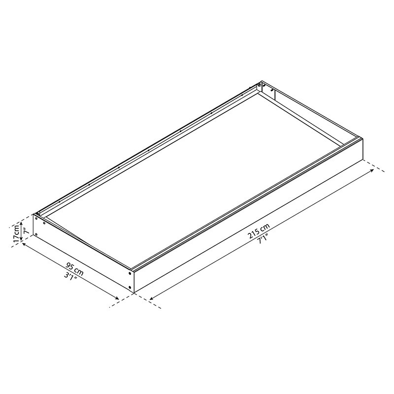Canopia - Auvent de porte - Sophia 2150 - 215x95 cm - Gris