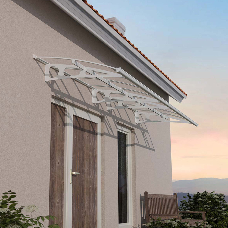 Canopia - Auvent de porte - Bordeaux 4460 - 447x139 cm - Blanc