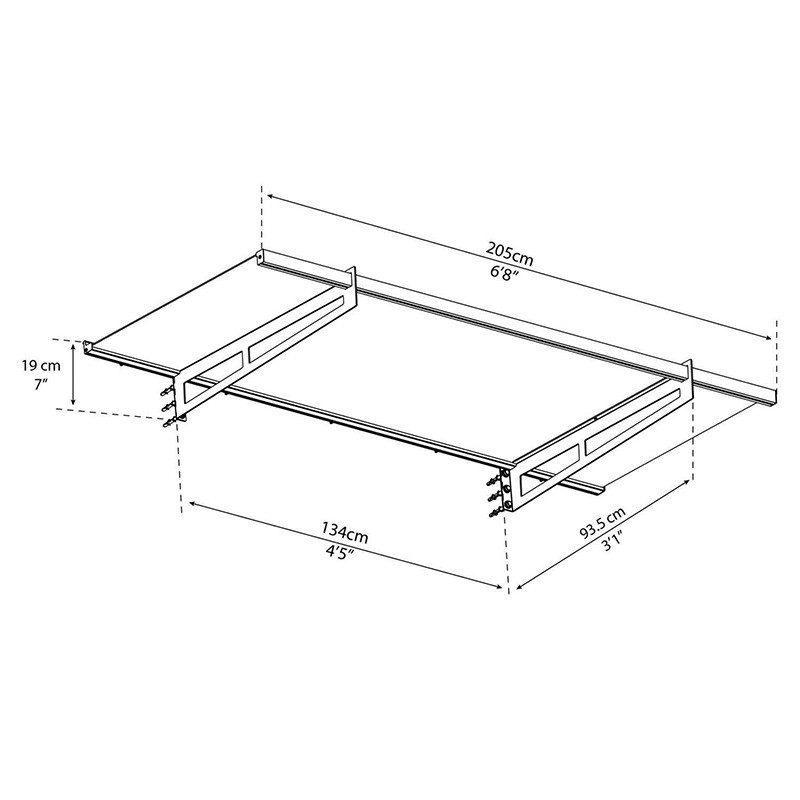 Canopia - Door awning - Bremen 2050 - 205x93.5 cm - Grey