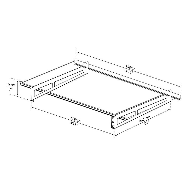 Canopia - Door awning - Bremen 1500 - 150x93.5 cm - Grey