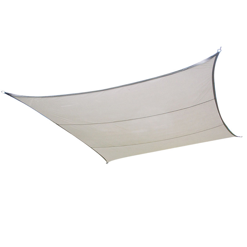 Tuindeco - Voile d'ombrage imperméable - Gris argenté - 420x420cm