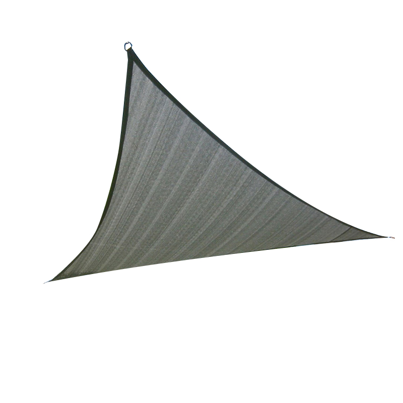 Tuindeco - Voile d'ombrage triangulaire - Gris argenté - 420x420cm