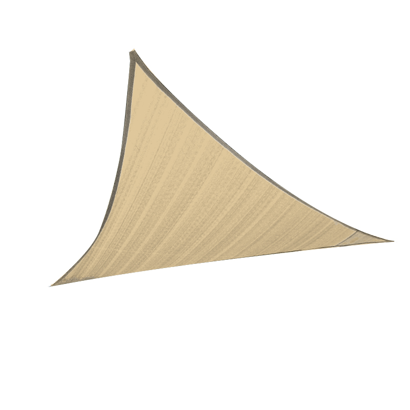 Tuindeco - Voile d'ombrage triangulaire - Beige sable - 420x420cm