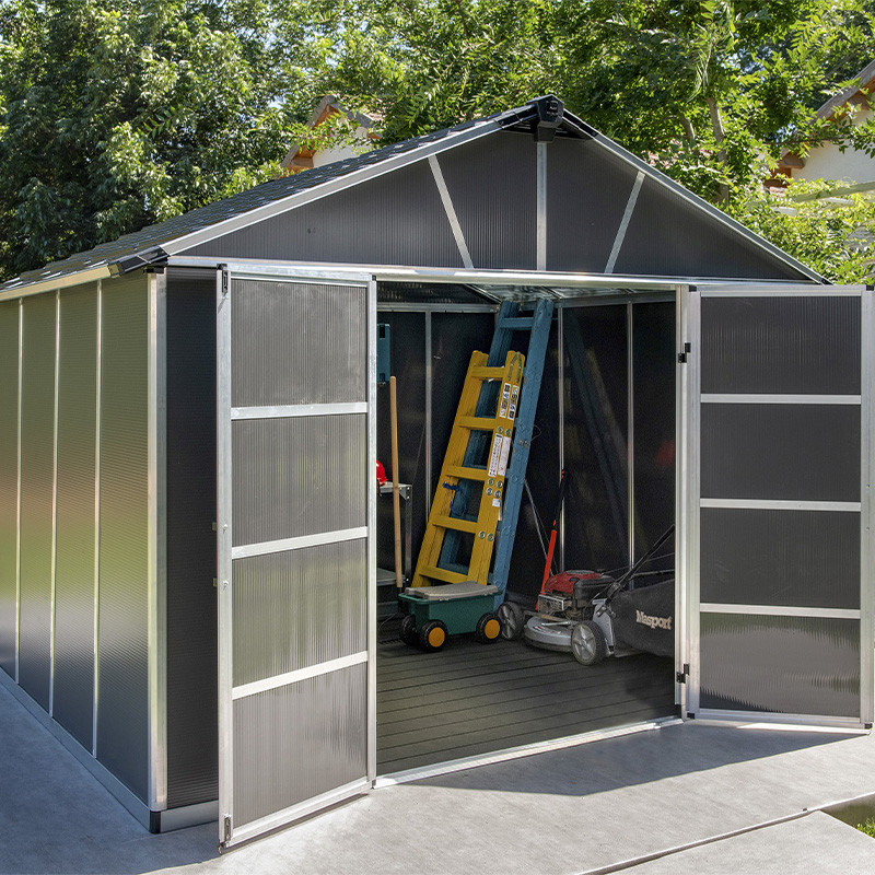 YUKON 11X9S DARK GREY SHED WITH FLOOR-En rupture